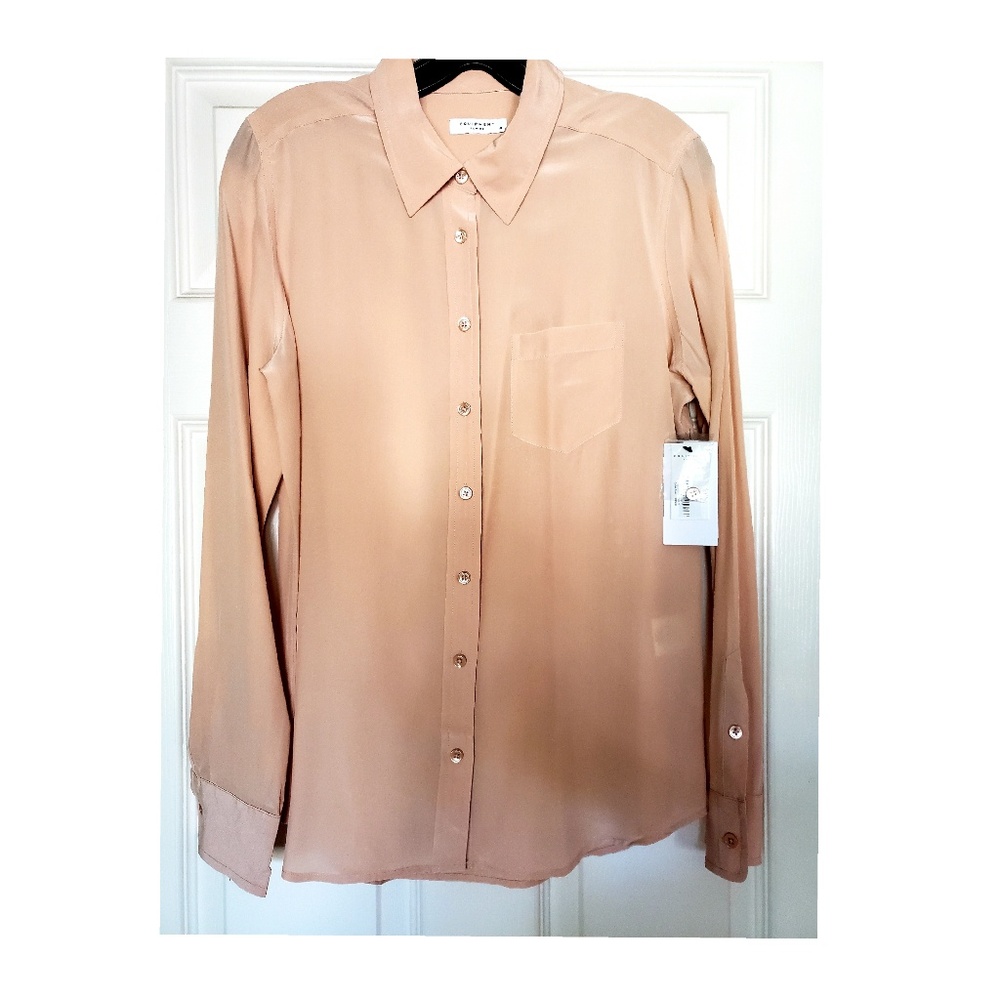 Equipment Brett Slim Fit Silk Shirt M